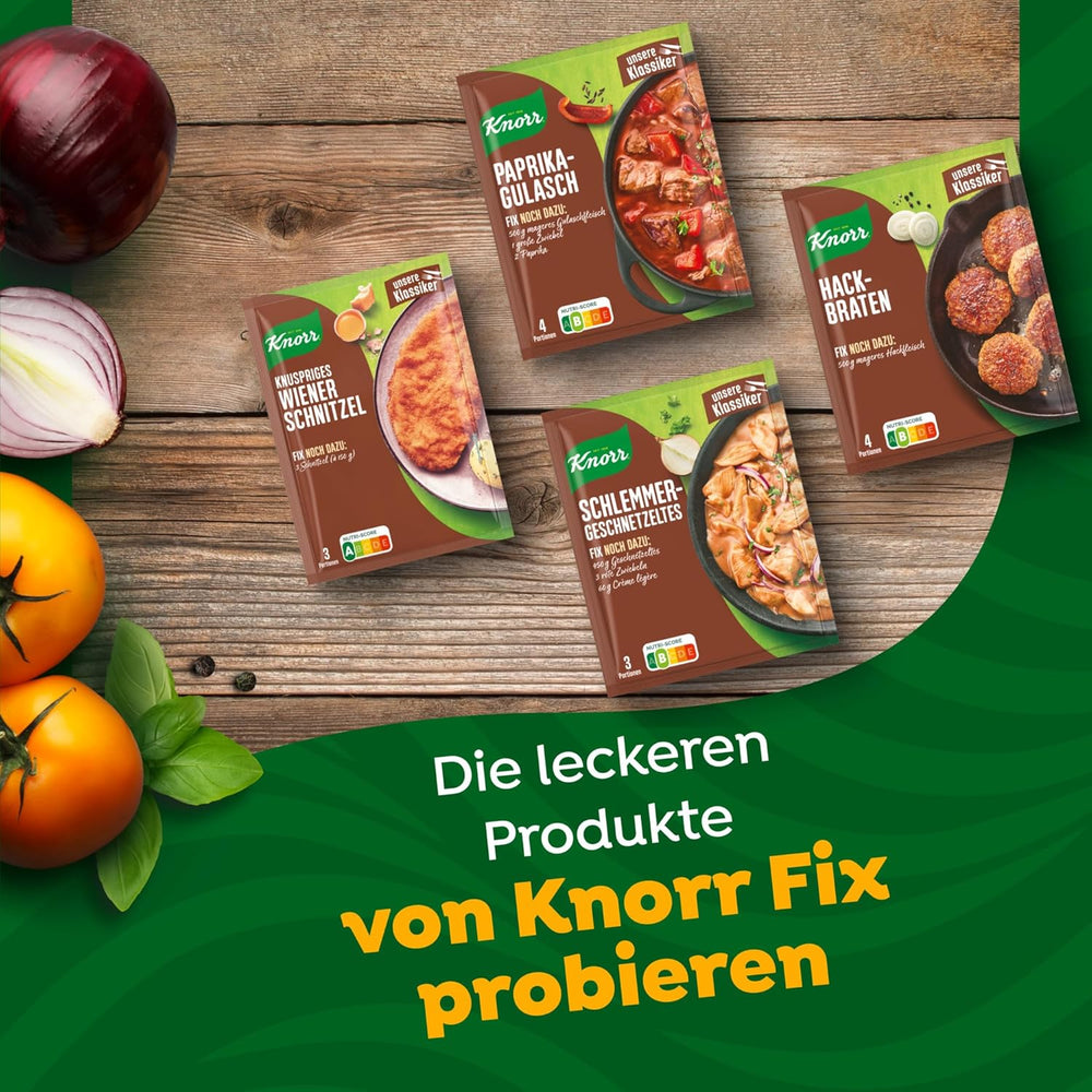 Knorr Fix Würzmischung Paprika-Gulash für eine leckeres Fleischgericht mit natürliche Ingredienten 4 Portionen