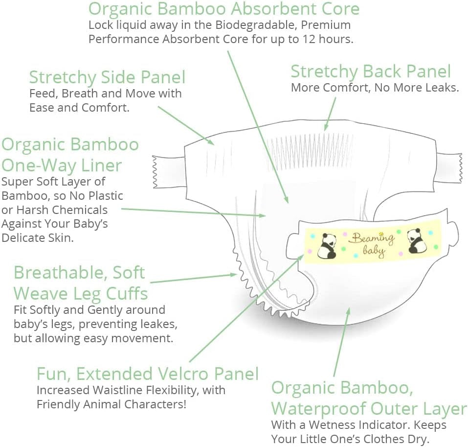 Organic bambusz pelenka 6-os méret 16+kg 20 csomagos pelenkákhoz alkalmas