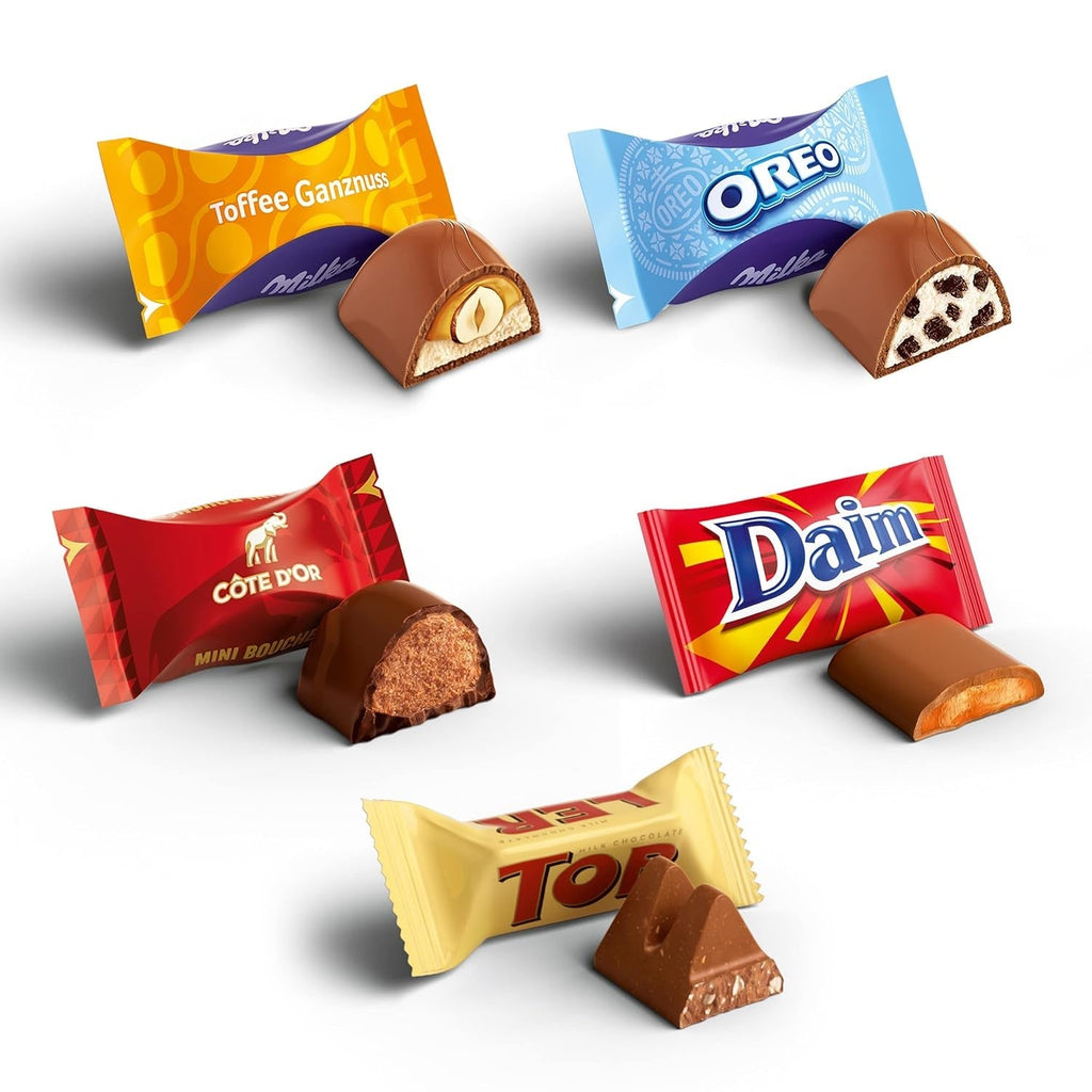 Milka Party Mix 6 x 159 grame, amestec 5 tipuri de praline diferite Bomboane de Ciocolata Naty Shop
