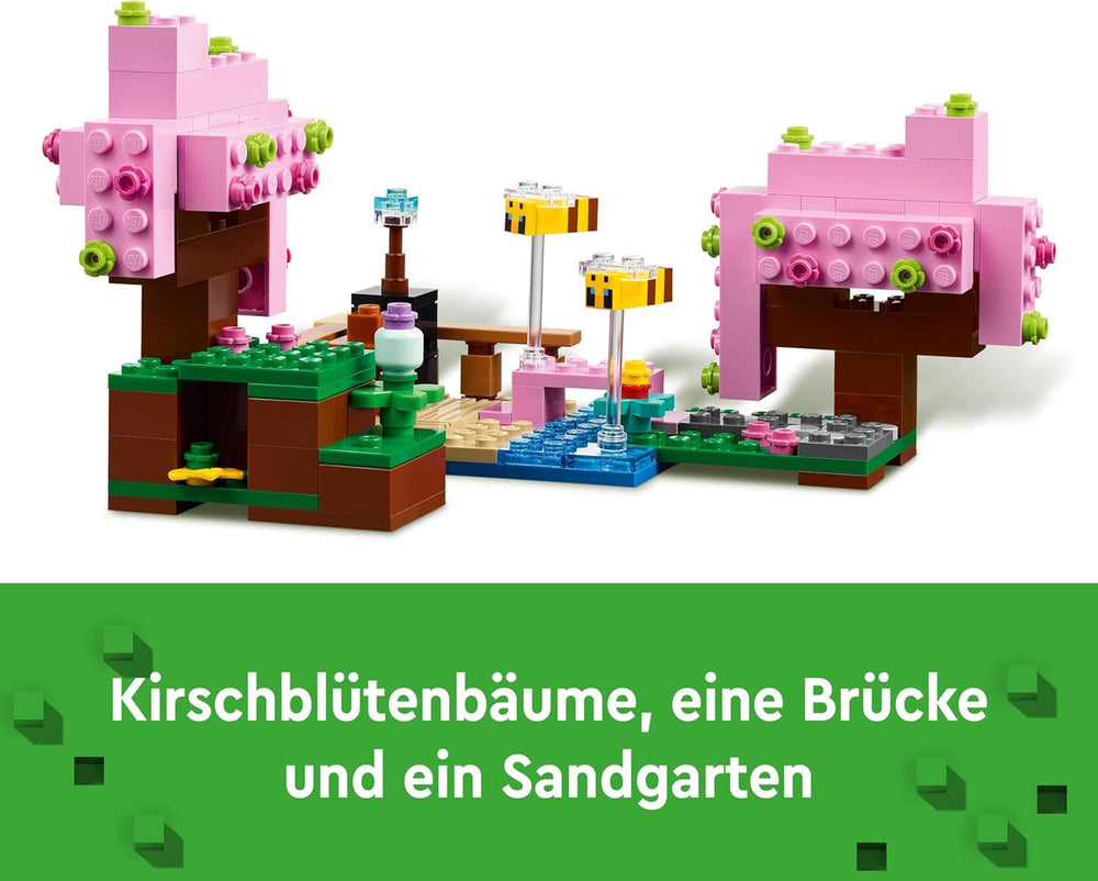 LEGO Minecraft cseresznyevirágos gyümölcsös játékkert, amit felfedezhetsz Napsütéssel, Szippantóval, Zombival és Méhekkel Ajándék fiúknak és lányoknak 8 éves 21260 építőkészletek Beuche den LEGO-Store