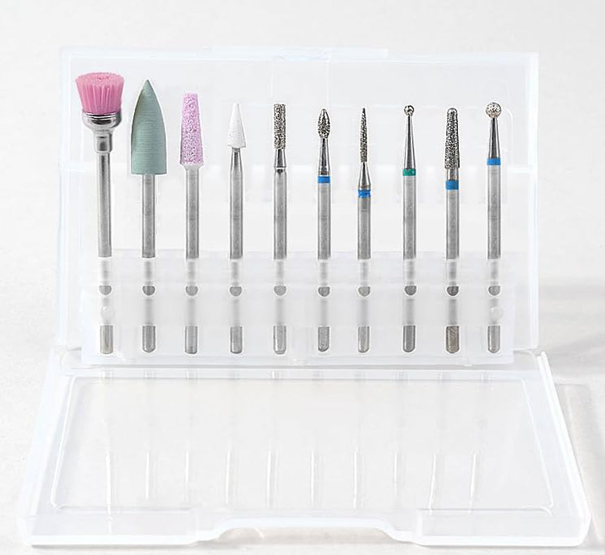 10 Stück Nagelbohrer Bits, Nagelfräser, Wolframlegierung Nagelfräser Bits, Professioneller Nagelfräser, Gelnägel Zubehör Nageldesign Zubehör Für Maniküre Pediküre Entfernen Nail Art