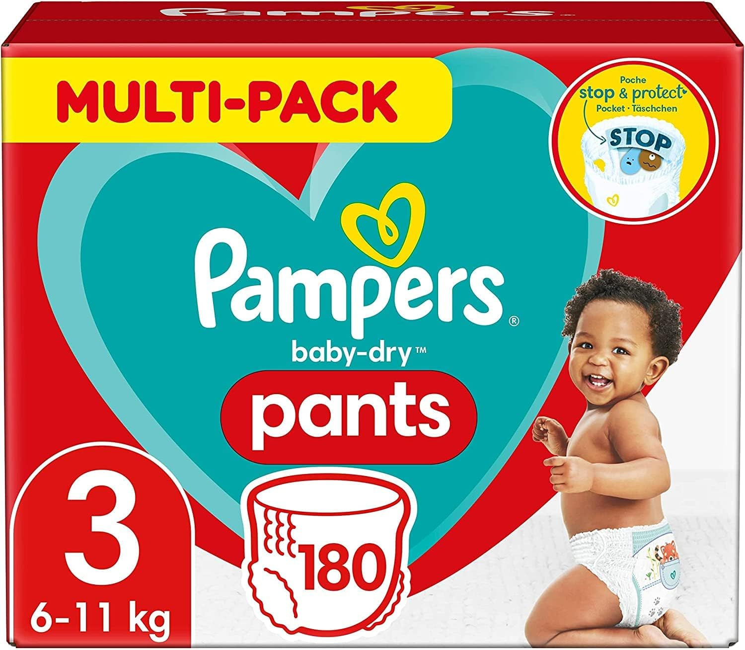 Pampers Baby-Dry Pants Größe 5, 160 Stück, 11kg-17kg, 360° auslaufsichere Nappali és éjszakai használatra