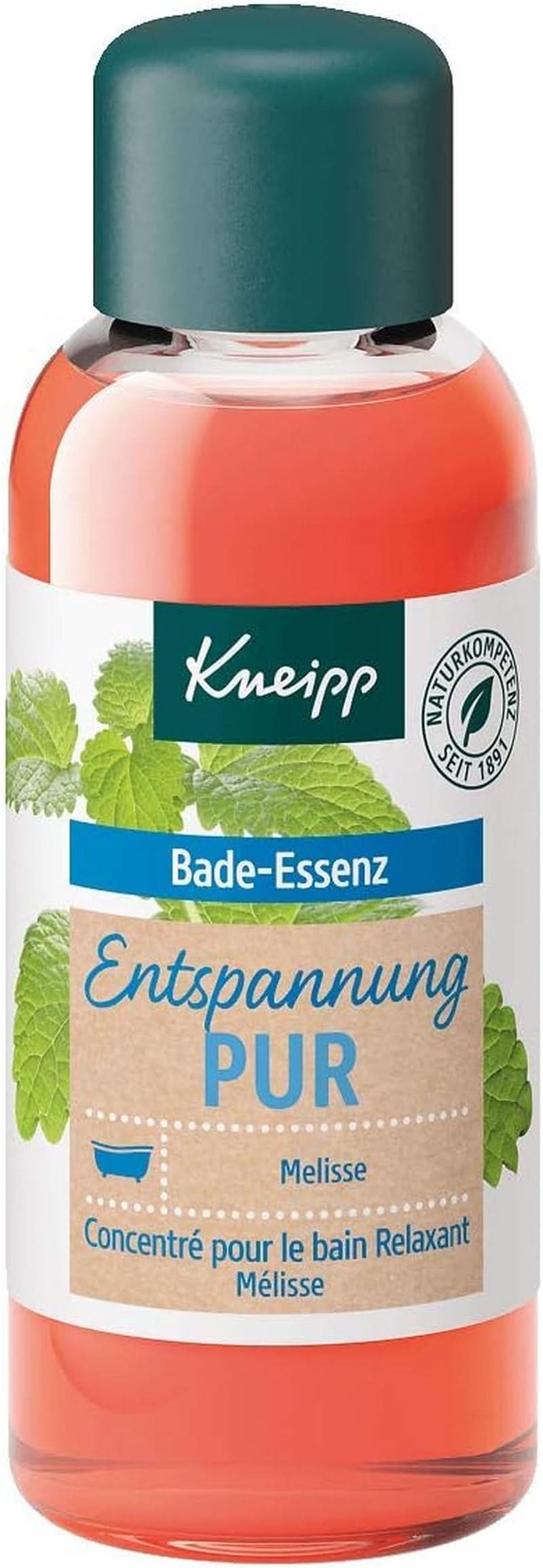 Kneipp Bade, ulei de baie cu ulei esențial natural de melissa indiană și extract de balsam de lămâie, 100 ml Naty Shop