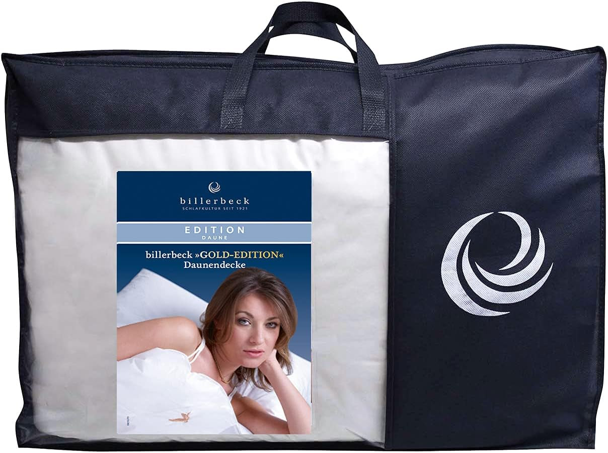 Billerbeck pehelypaplan - E04 Gold Edition - Paplan minden évszakhoz - 135 X 200 cm Valódi pehelypaplan - Közepes melegség Paplanok és paplanok Naty Shop