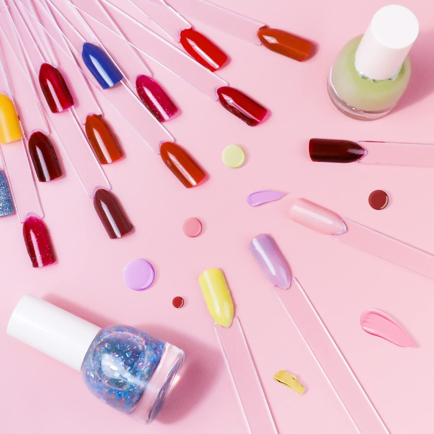 100 Stück Nail Art Tips Ring Stick,Nagelspitzen Nagel Display Transparente Nägel Kunstspitzen Sticks,Nagelkunst Praxis Für Nagelstudio Und Anfänger Display DIY Nail Art Tips