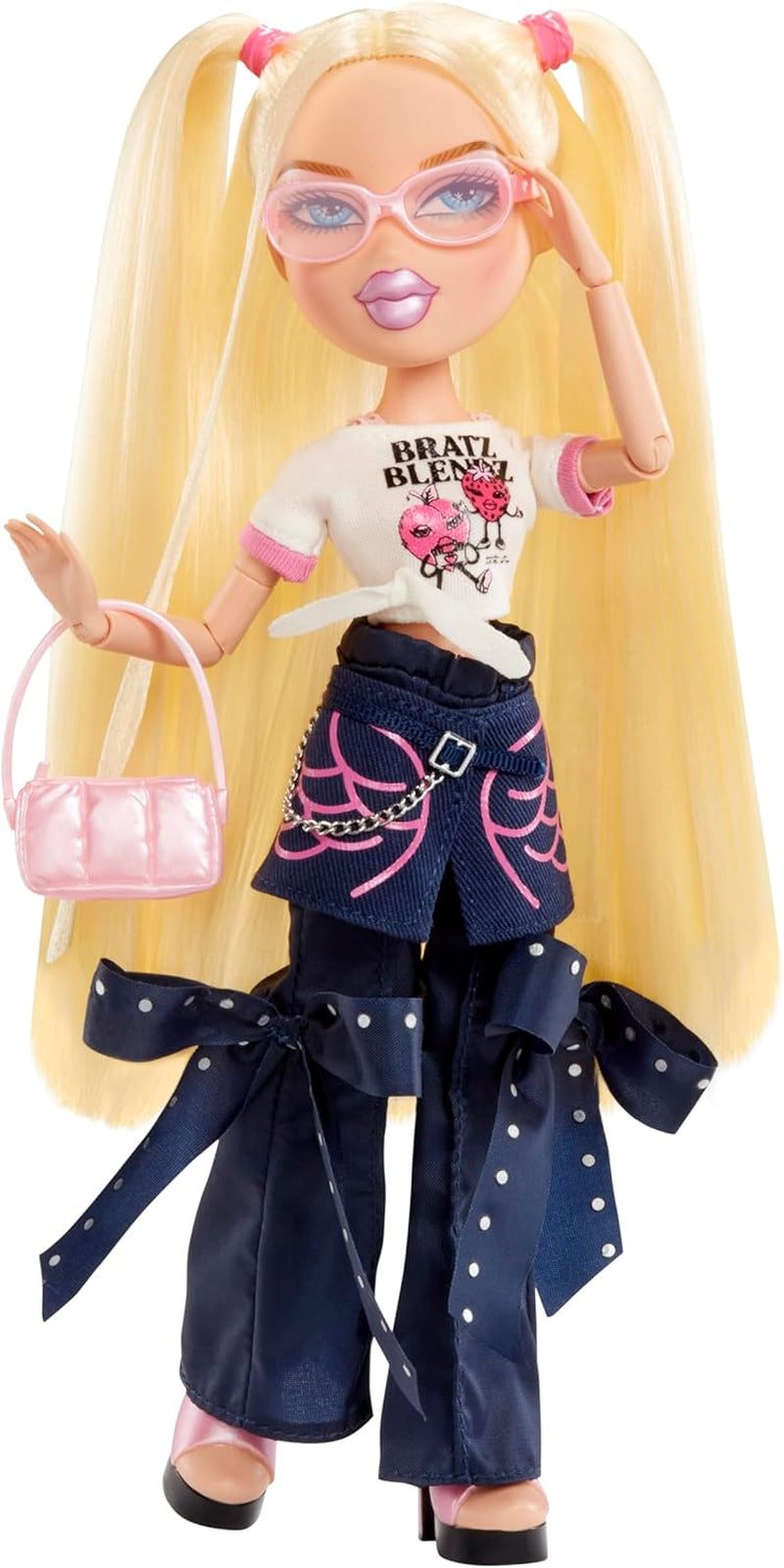 Bratz Stylin' Cloe - Păpușă la modă cu tricou personalizabil, include accesorii, jucărie drăguță pentru fete