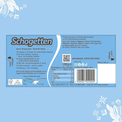 Schogetten Stracciatella csokoládé 100g, egyenként adagolva. Öröm. Darabról darabra.