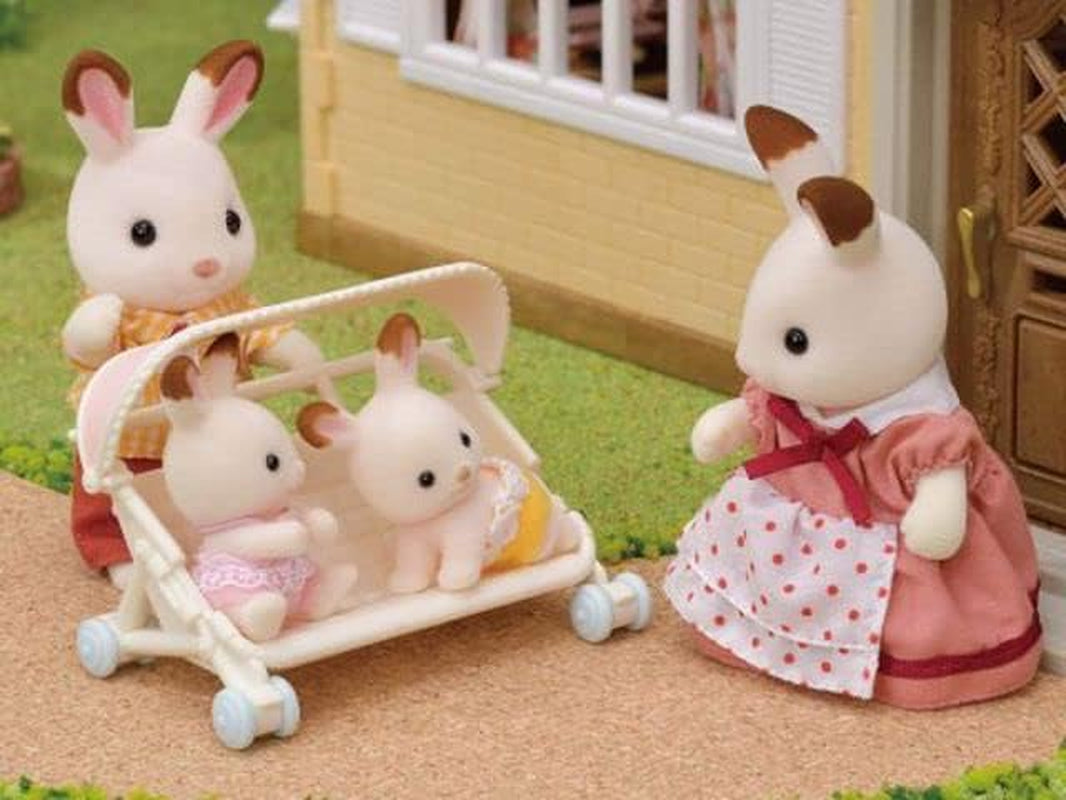 Sylvanian Families L5533 Cărucior pentru tripleți - casă de păpuși Playset Papusi Naty Shop