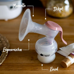 Tommee Tippee Made for Me Manuelle Einzel-Milchpumpe, Starke Saugkraft, Ergonomischer Griff, Tragbare Und Leise Milchpumpe, Samt Babyflasche kiegészítők Élelmiszer és szoptatás Bebe Naty Shop