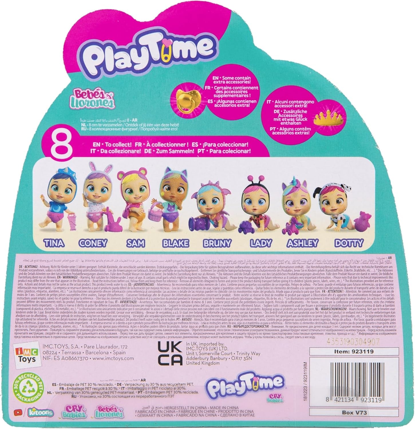 921825 Babypuppe, Spielzeit, 8,5 cm, Többszínű