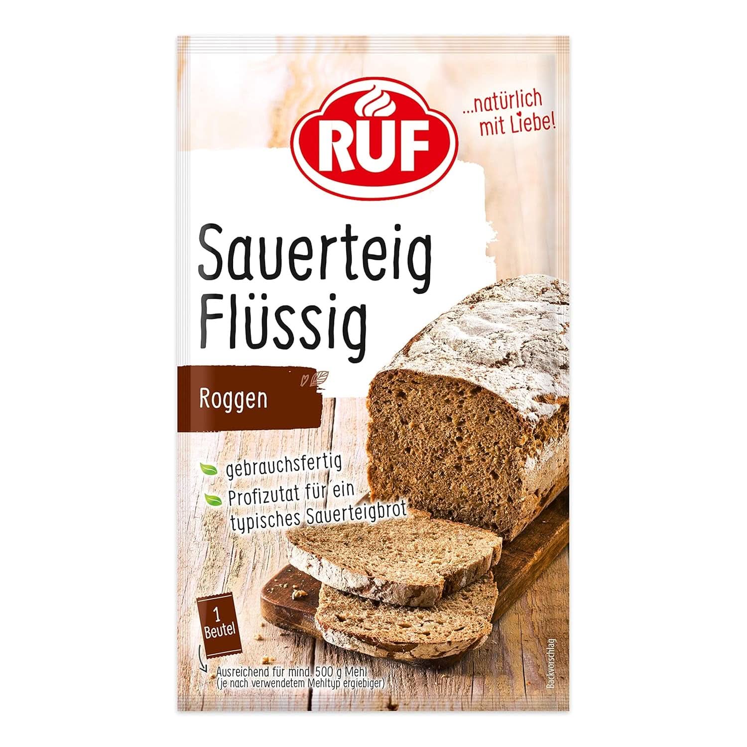 RUF Rye Sourdough Liquid, folyékony kivonat kenyértésztához és zsemléhez, Kovász, rozs és teljes kiőrlésű kenyér, 170 gramm Kitchen Naty Shop Liquid 70 gramm