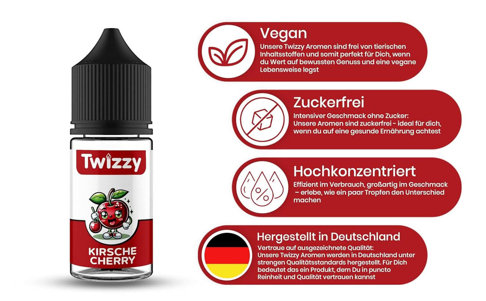 Twizzy, tömény cseresznye ízű, 30 ml Aromas Naty Shop