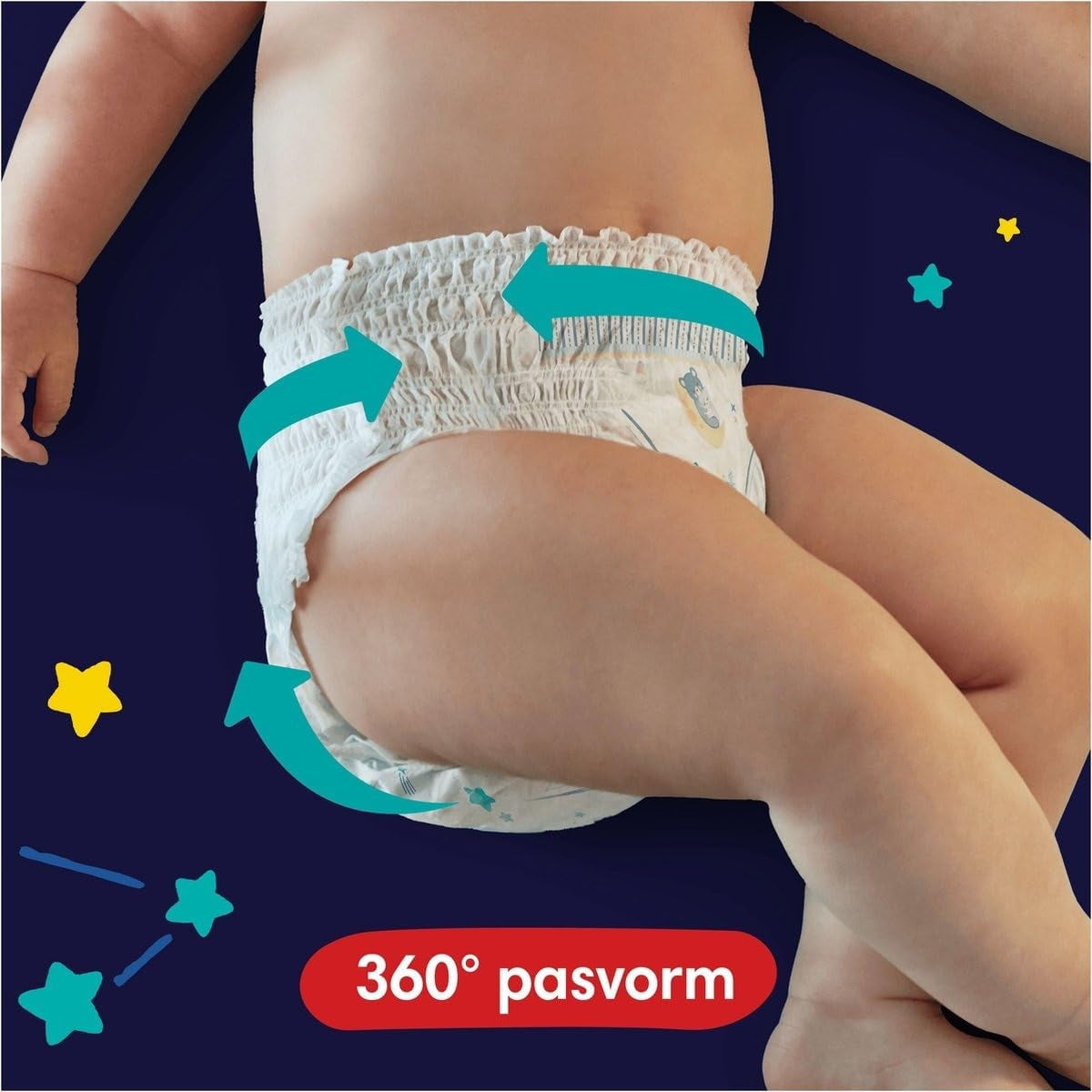 Pampers - csúszásmentes baba hálóingek - 6-os méret - kis csomag - 30 darab - 15+ kg