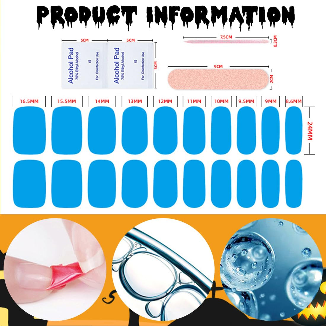 5 bucăți autocolante 3D pentru unghii Halloween, autocolante stereoscopice 5D pentru unghii, decorațiuni pentru unghii, accesorii pentru design unghii