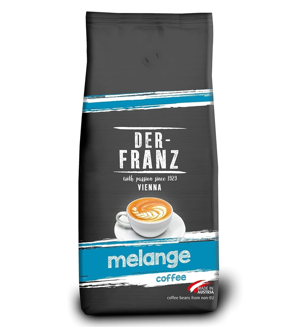 DER-FRANZ Cafea Crema, Intensitate 4/5, 100% Arabica, boabe de cafea întregi Cafea Naty Shop 1 Kg Amestec