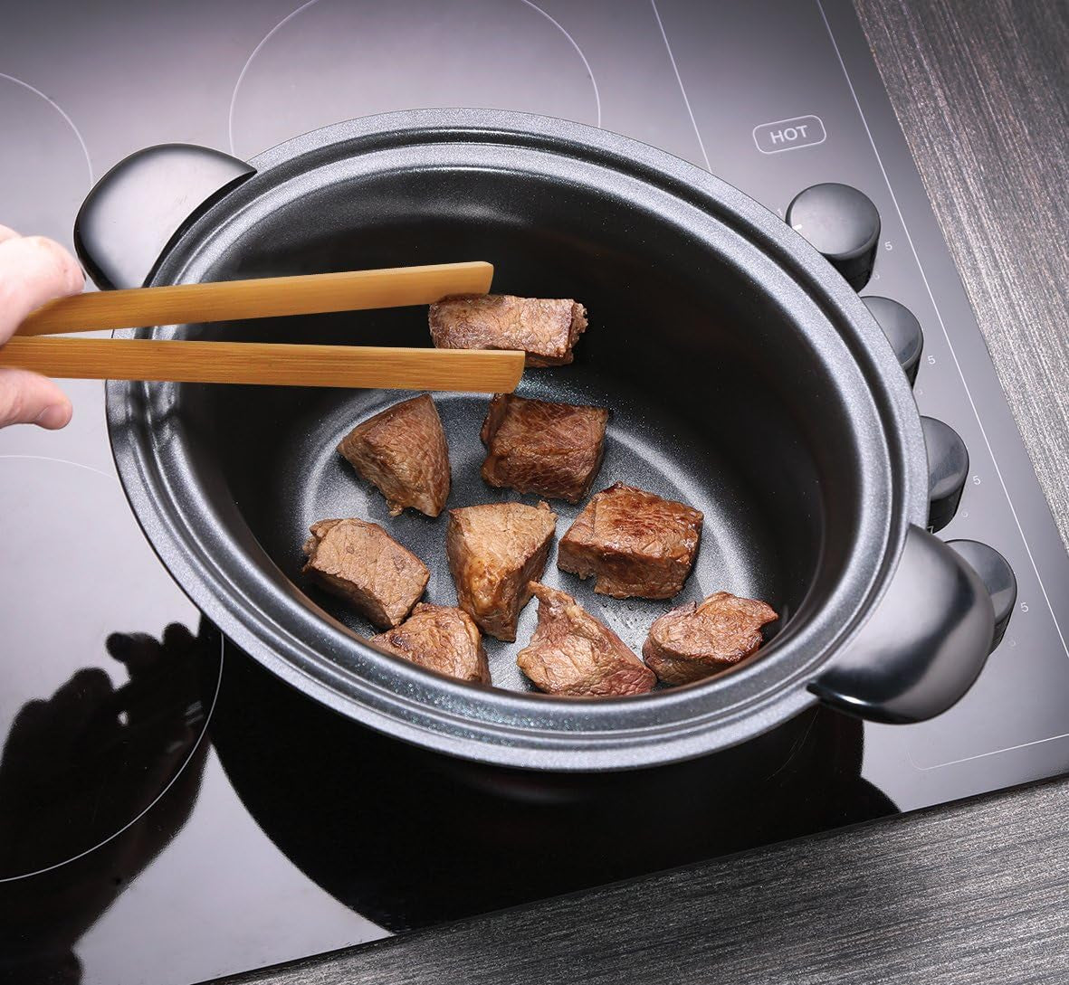 Russell Hobbs lassú tűzhely, 3,5 literes tapadásmentes, rozsdamentes acél, 3 hőmérséklet-beállítás és melegen tartás funkció, 160 W-os lassú tűzhely Naty Shop