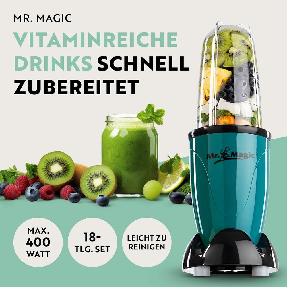 Gourmetmaxx Mr Magic Blender, Smoothie Maker Xxl Naty Shop kiegészítő csomaggal