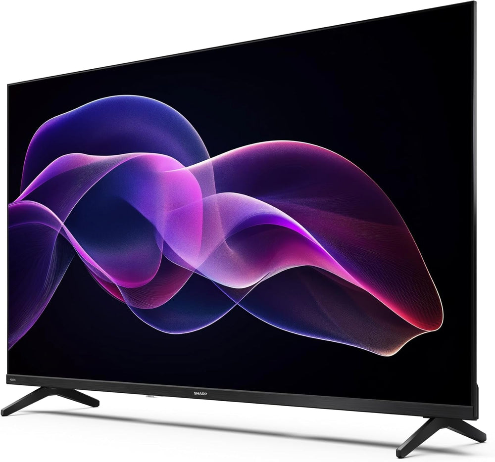 SHARP 40HF3365E – Google TV, 40" FHD, fără ramă, 60 Hz, QLED, Asistent Google cu microfon, Chromecast, Bluetooth, sunet 2x8 W, 3x HDMI, 2x USB, Culoare: Negru