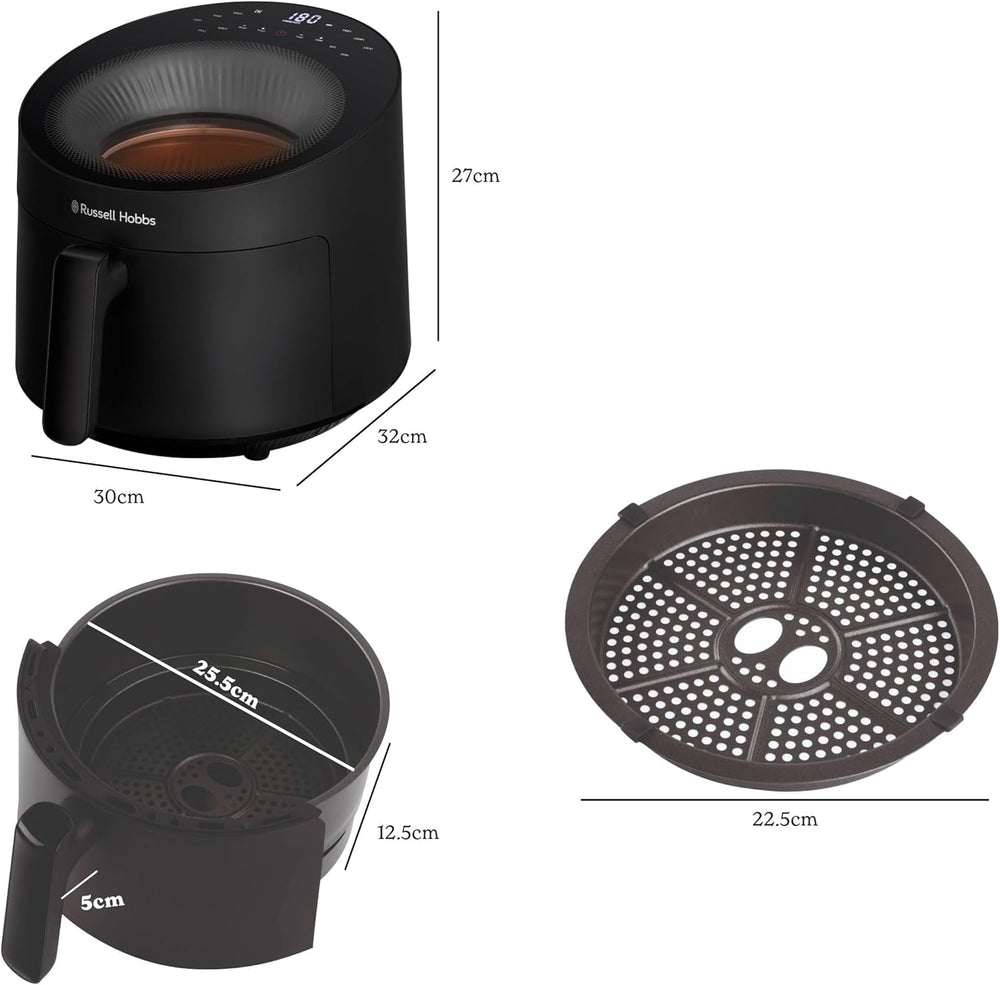 Russell Hobbs Airfryer, 5 liter, 10 program, kilátó ablak Naty Shop Appliances