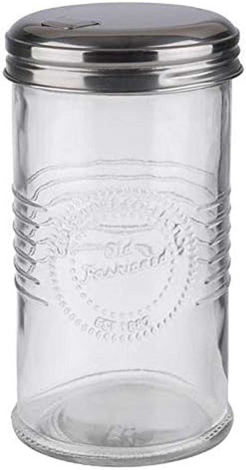 APS 40510 Dozator de zahăr - OLD FASHIONED, Ø 7,5 cm, H: 14 cm, Sticlă, 0,35 litri, Capac cu filet din...