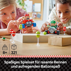 LEGO Mario Kart – Baby Mario vs. Baby Luigi Nintendo gyűjthető figurák 2 megépíthető Speedmen játék ajándék fiúknak, lányoknak és játékosoknak 8 év feletti kalandjáték 72034 építőkészlet Besuche den LEGO-Store