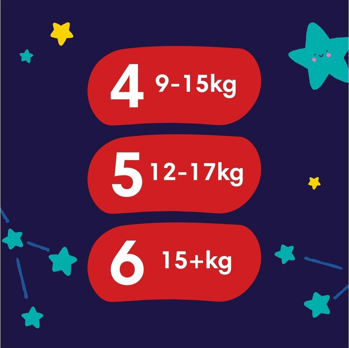 Pampers - csúszásmentes baba hálóingek - 6-os méret - kis csomag - 30 darab - 15+ kg