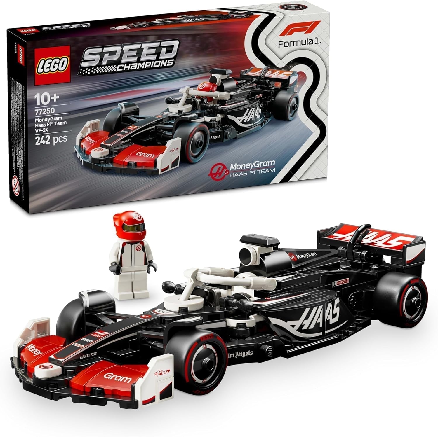 LEGO Speed Champions Mercedes-Amg F1 W15 Race Car - Jucărie cu minifigurină Formula 1 - Model de mașină de colecționat și construit - Cadou pentru băieți și fete 10+ sau fani adulți 77244 Seturi de constructie Besuche den LEGO-Store Moneygram Haas F1 Team Vf-24 Race Car 77250