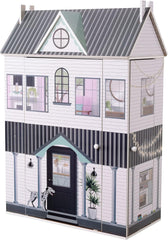 Olivia'S Little World Dreamland Farmhouse Kids Interactive Wooden Dollhouse 3 etaje cu 13 accesorii de mobilier pentru păpuși alb TD-13632A Casute de papusi Naty Shop Titlu implicit