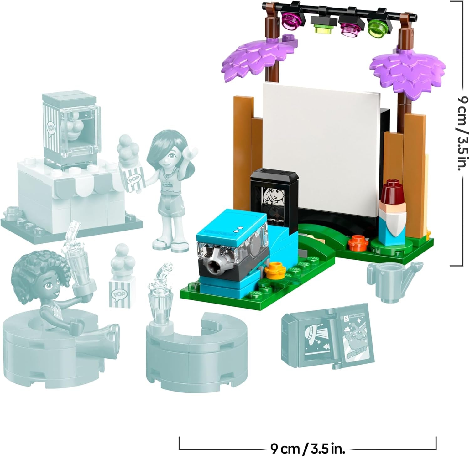 LEGO Friends Friendship Movie Night játék 6 évesnél idősebb lányoknak - beleértve 2 mini baba, egy képernyő és egy világos tégla projektor - Kreatív építőkészlet - 42642