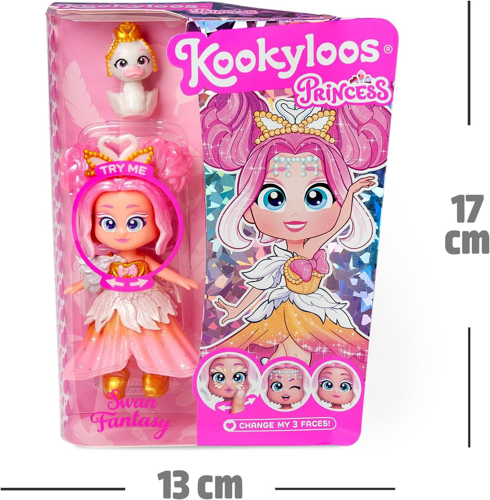 Serie Princess, Swan Fantasy – Sammelpuppe aus der Princess-Serie. Enthält Puppe, Set aus Kleidung und Schuhen mit Prinzessinnen-Thema, Zubehör und Haustier. 1 Puppe, 3 Verschiedene