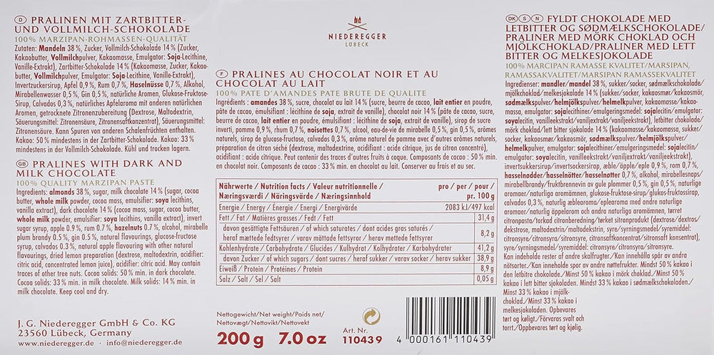 Marțipan Niederegger Variante Clasice (alcoolic) 200g