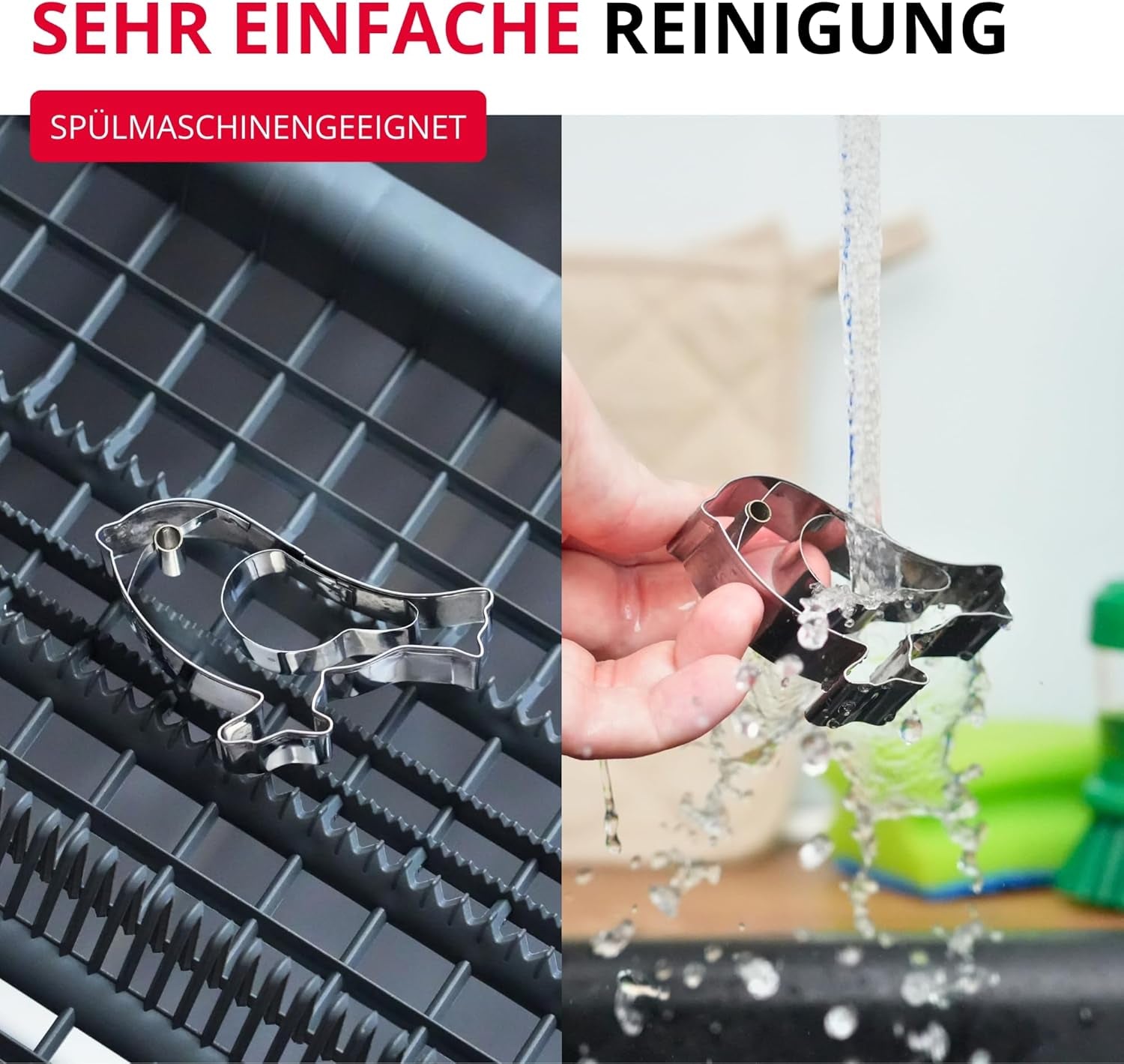 Formă de biscuiți Westmark Sparrow – Formă de biscuiți din oțel inoxidabil – Formă precisă pentru biscuiți, aluat și multe altele – Forme de biscuiți pentru Paște și Crăciun, 8 cm