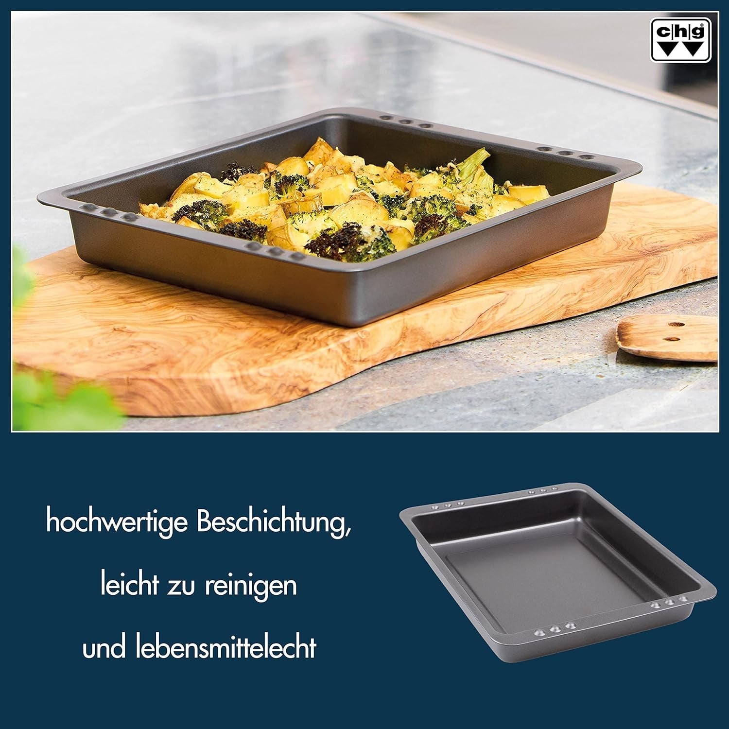 Chg Backform, ILAG Special 2-Schicht Antihaftbeschichtung, Sonstige, Jewells Ca. 28,5 x 23 x 4 cm, 9878-41, Jewells Ca. 28,5 x 23,0 x 4,0 cm Sütőformák és tálcák Naty Shop