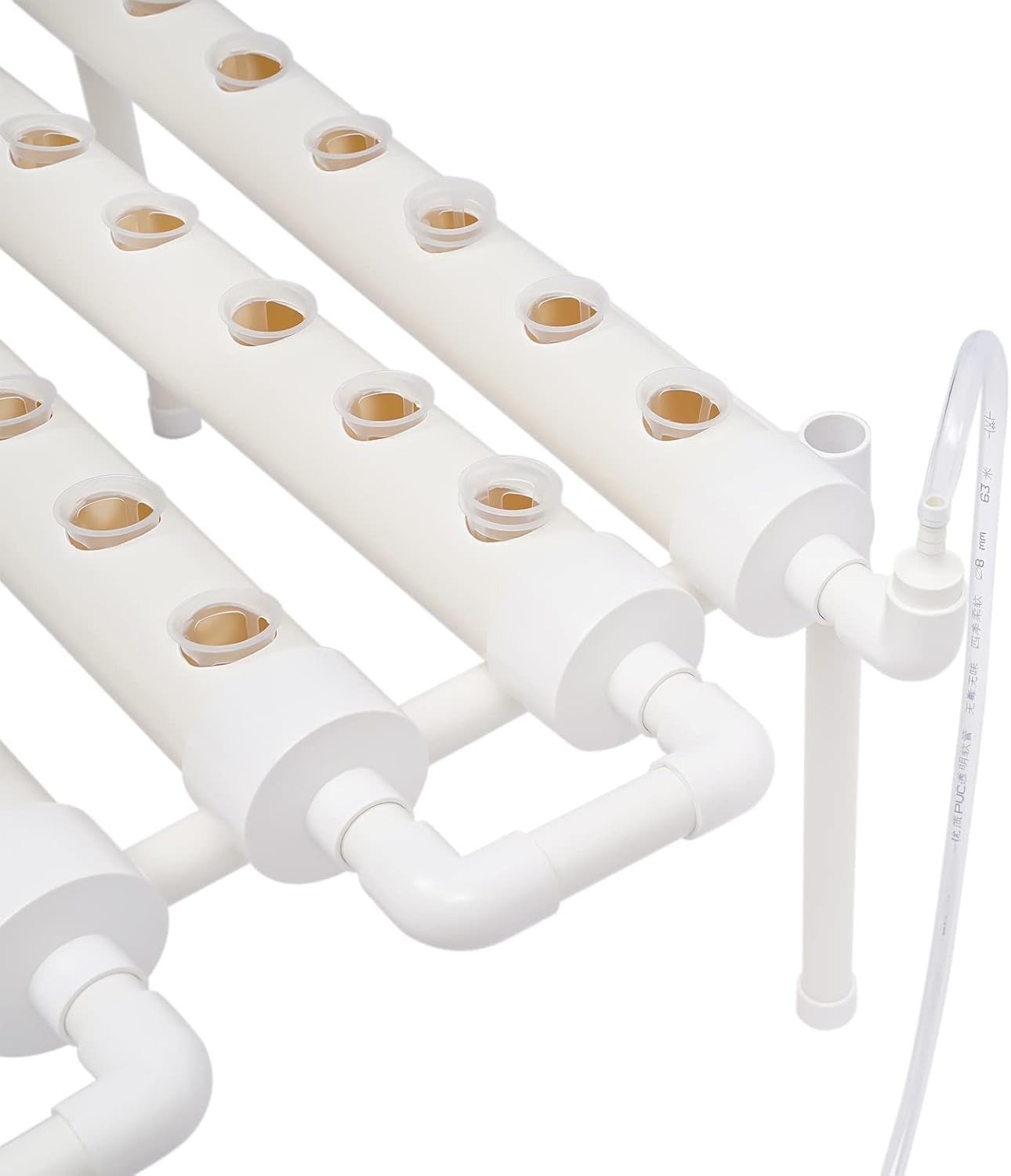 Hydroponische Systeme Grow Set Hydrokultur Plant Növényi hidroponikus Pflanzen BewäSserung System Kerti készlet Kerti szerszám Pflanze Sites Termesztési Hidroponika Hydroponisches Anzuchtsystem 54LöCher 6Rohr