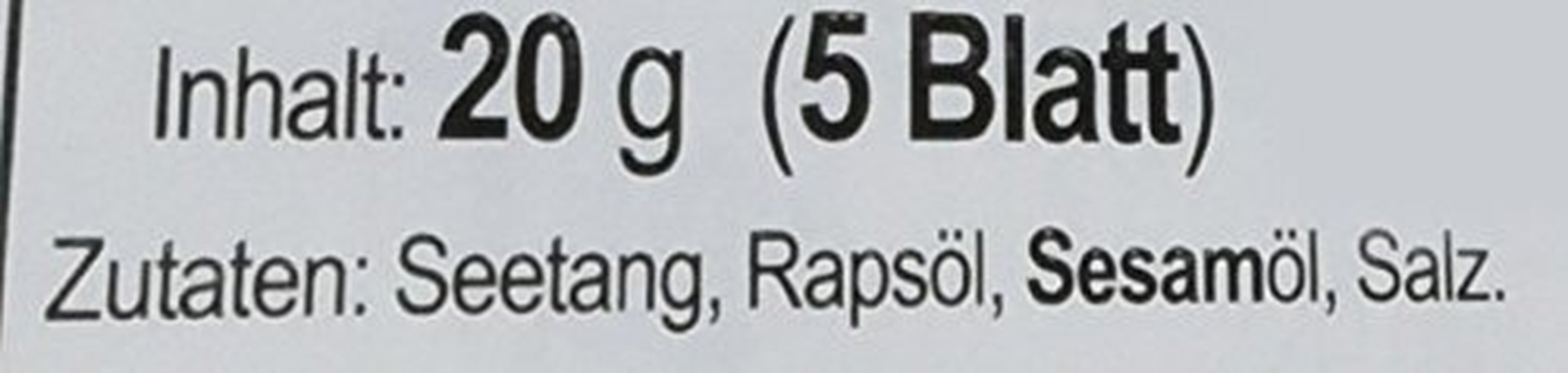 Dongwon Seetang, geröstet, gewürzt (1 x 20 g Packung)