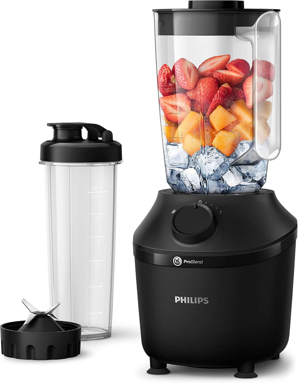 Philips állványkeverő és turmixkészítő – 600 W, 2 literes Becher, Homeid-app, 2 hőfok + impulzusfunkció, Problend, Ice-Crush-Funktion (HR2291/41) Kitchen Naty Shop 450 Watt