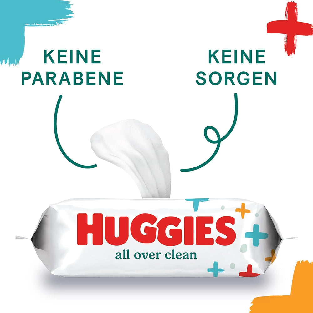 Huggies baba nedves törlőkendők General Clean teljes testre diszkrét Fresh 10 x 56 törlőkendő havi doboz