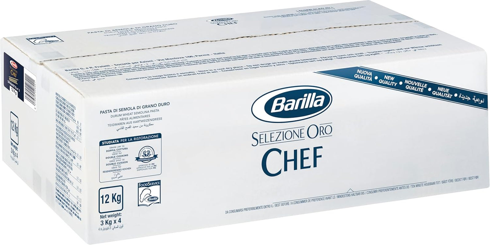 Barilla Selezione Oro Chef Spaghetti n. 5, 4 db-os csomag (4 x 3 kg)