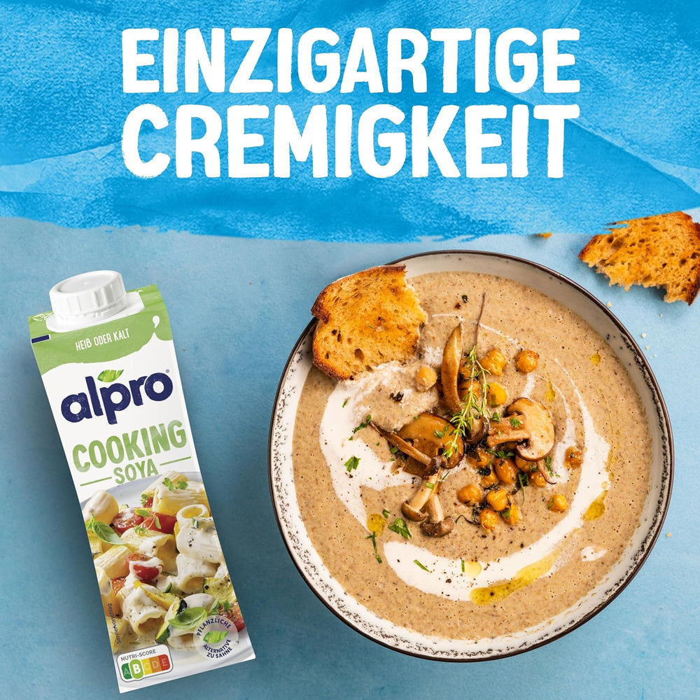 Alpro Cooking Soya – Vegán Kochcreme aus Soya semleges ízű hideg és meleg ételekhez – 15 x 250 ml