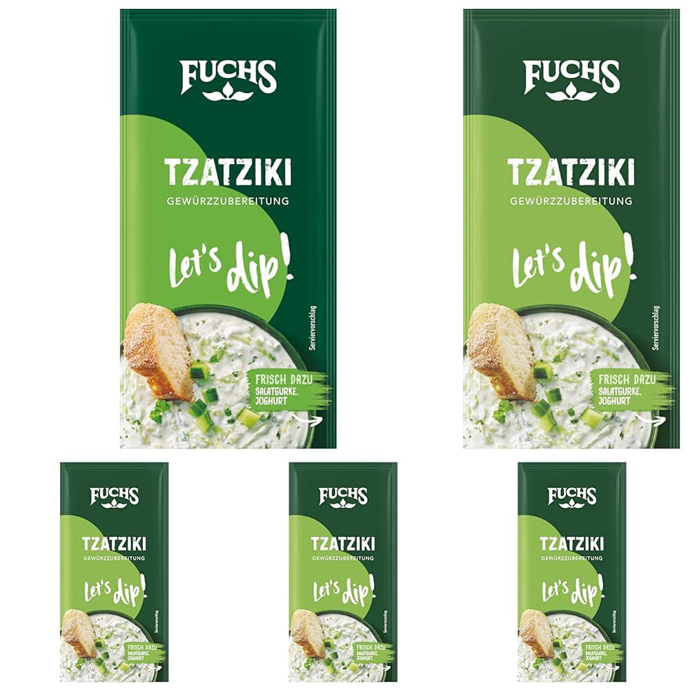 Fuchs Gewürze – Merítsünk! Tzatziki Gewürzzubereitung, Gewürz für die Zubereitung von griechischem Tzatziki, 10 g a tasakban