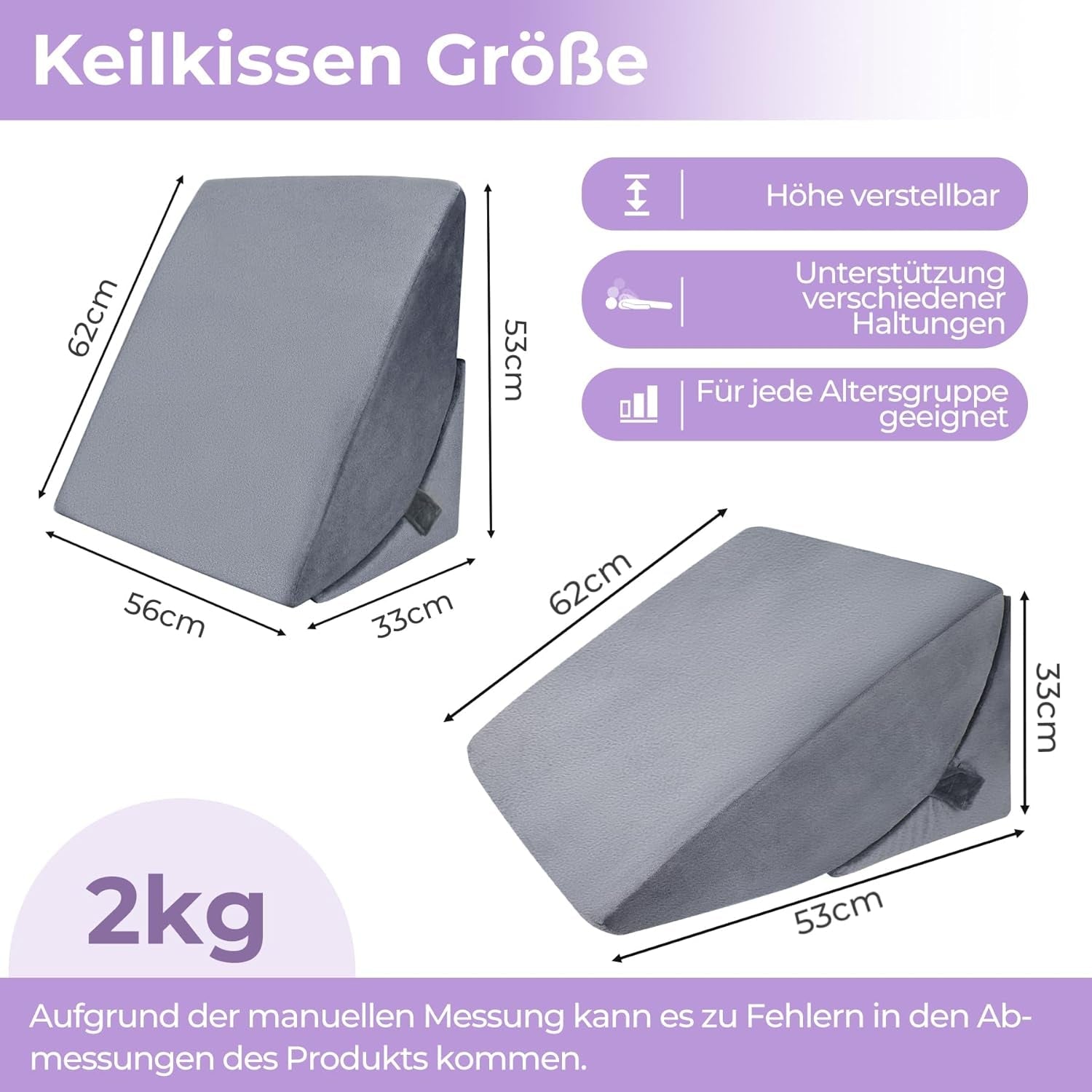 Pernă cu pană reglabilă cu spumă de înaltă densitate, pernă ergonomică pentru spate pentru pat și canapea, pernă de citit antireflux pentru dormit, joacă, vizionarea la televizor (Greu)
