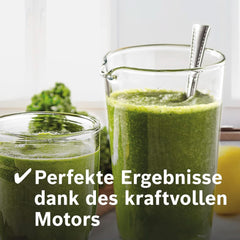 Bosch Standmixer Vitaboost MMBH6P6BDE, 6-Klingen-Edelstahlmesser, 2,5L Tritan-Mixbehälter, Stopfer, 6 Automatikprogramme, Rezeptbuch, Bpa-Frei, Einfache Reinigung, 45 000 U/Min, Natari Shope, 160