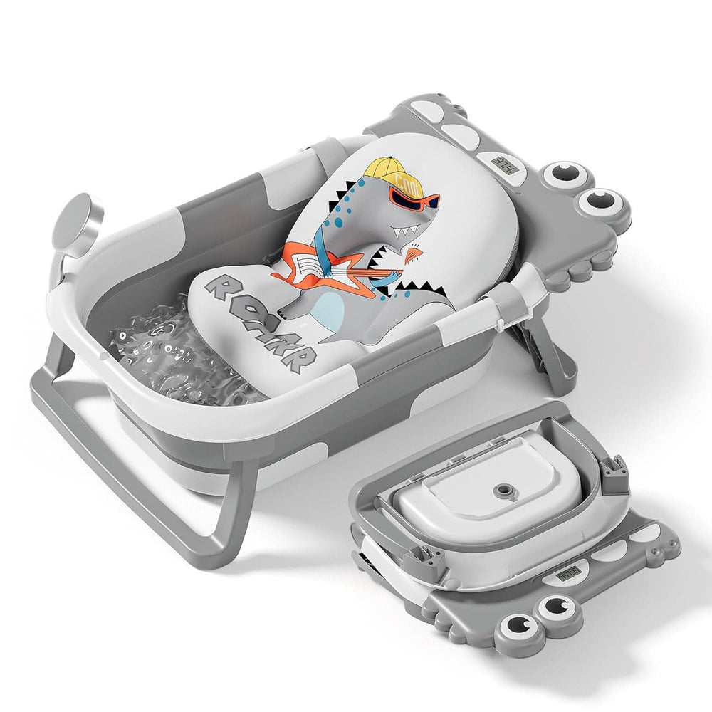 Cada de baie pliabila pentru bebelusi cu perna de baie si termometru integrat Mama si Copilul Naty Shop