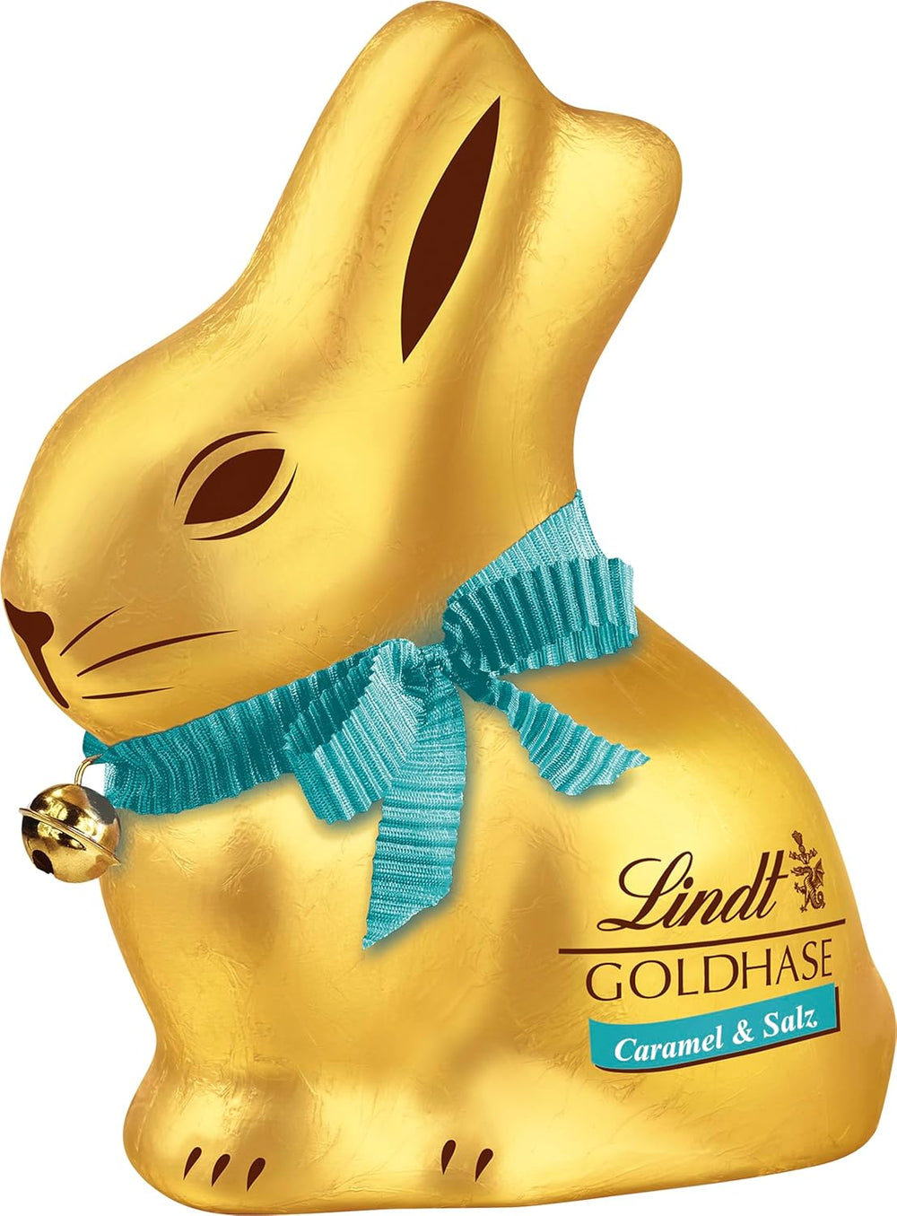 Lindt Chocolate Gold Bunny Caramel & Salt | 100g | Sós karamell tejcsokoládé húsvétra | Húsvéti csokoládé | Ajándék csokoládé | Csokoládé nyuszi | húsvéti nyuszi