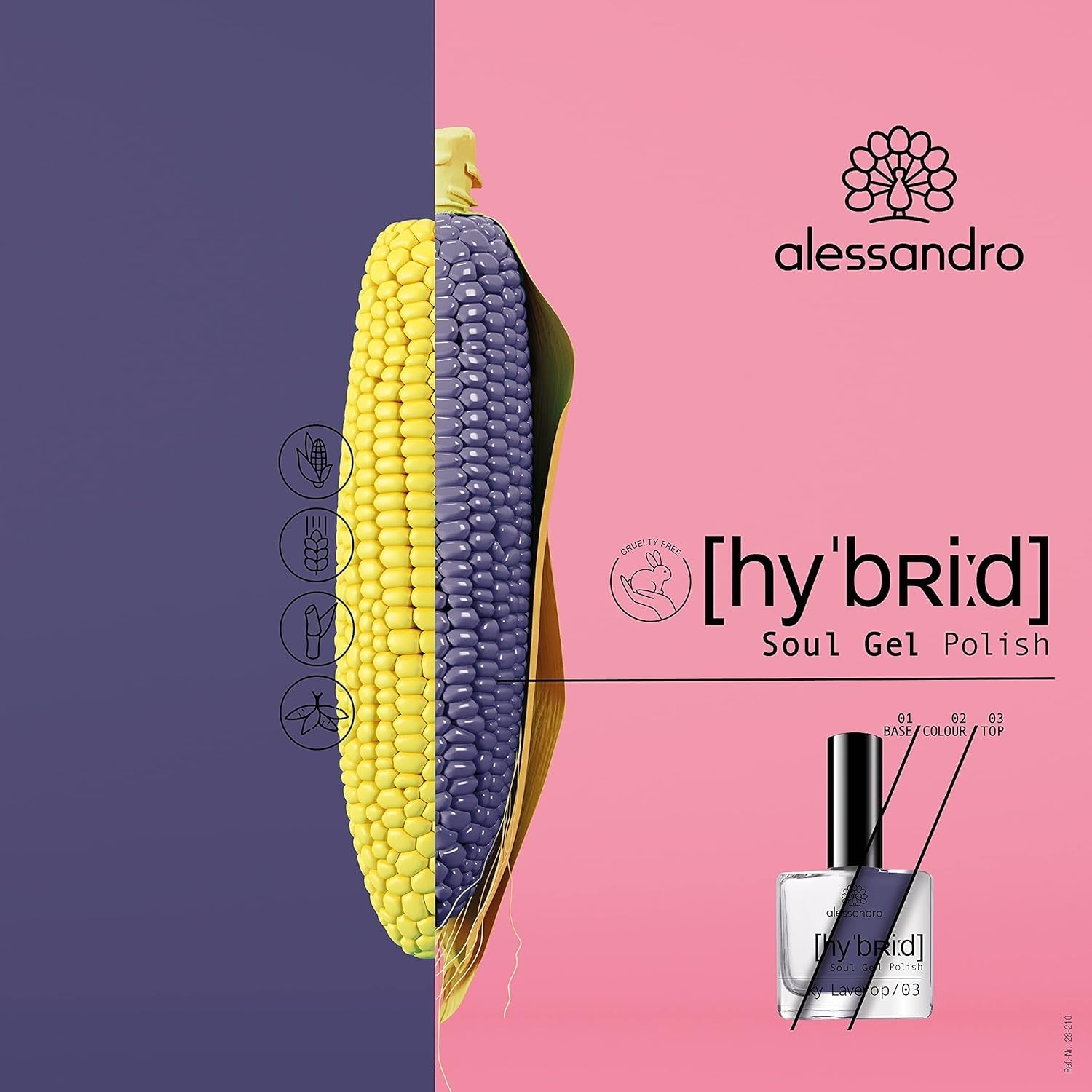Oja hibridă Alessandro Lucky Lavender – nuanță lavandă – Unghii perfecte în doar 3 pași, fără LED – Rezistă până la 10 zile!