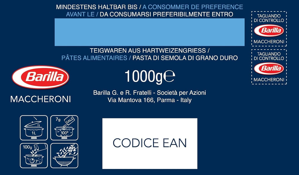 Barilla durumbúza tészta Maccheroni n. 44 – 1 db-os csomag (1x1kg)