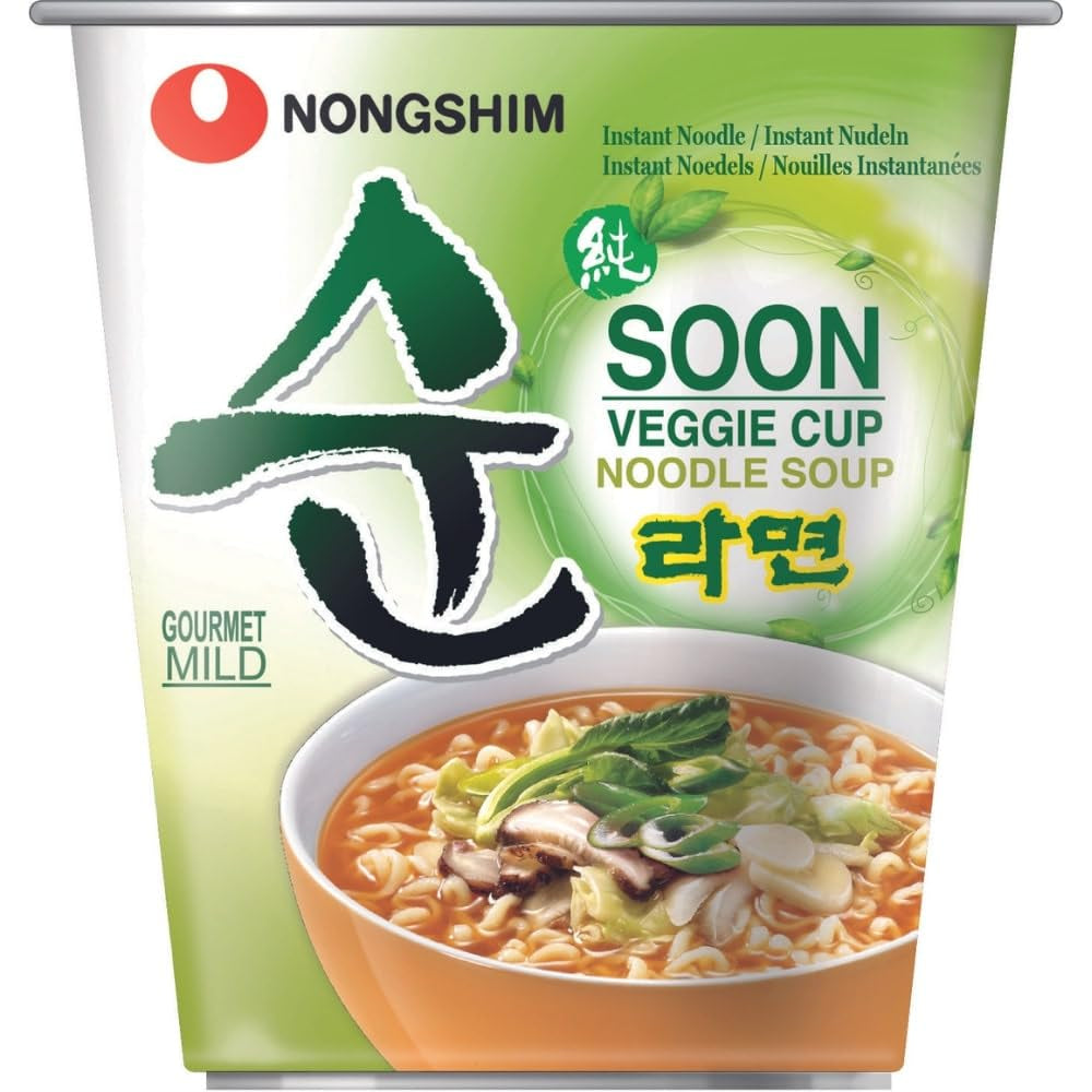 Nong Shim – Instant Cup Nudeln Soup Soon Veggie – Multipack (12 x 67 GR)