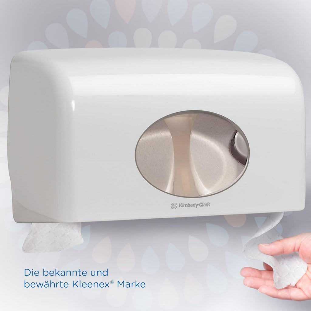 Kleenex Premium Role de hârtie igienică 8484, hârtie igienică cu 4 straturi, hârtie igienică cu foi căptușite din fibre pure 100%, hârtie certificată Fsc, 24 role X 160 (Insg. 3.840 foi)