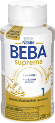 BEBA Nestlé BEBA SUPREME 1 csecsemőtápszer: fogyasztásra kész palackok Omega 3-mal, 1 csomag (1 x 200 ml)