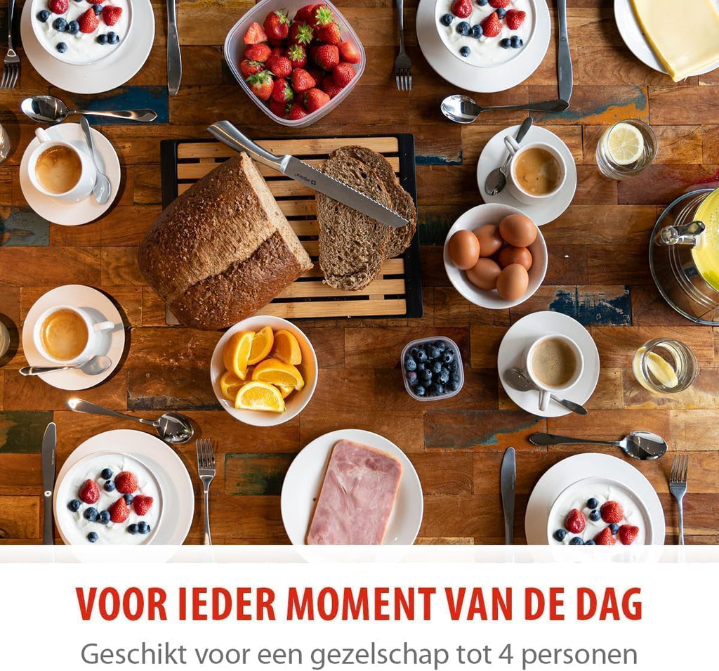 Set de veselă Alpina 4 persoane pentru micul dejun Seturi vesela masa Naty Shop